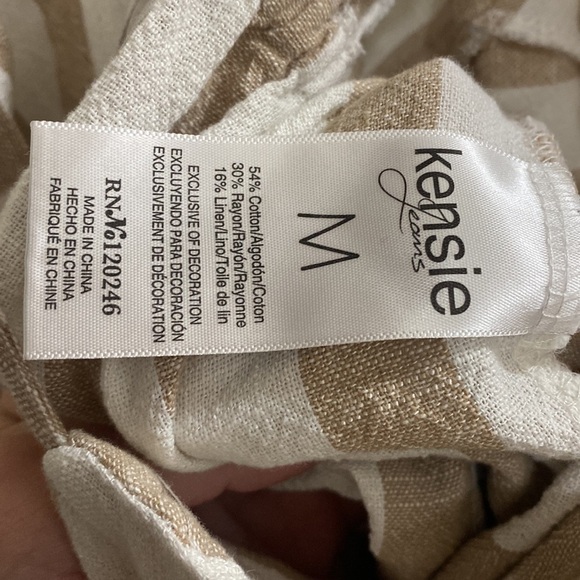 Kensie Jeans Striped Cotton Jumpsuit / Romper Women’s Size Medium - Picture 5 of 5